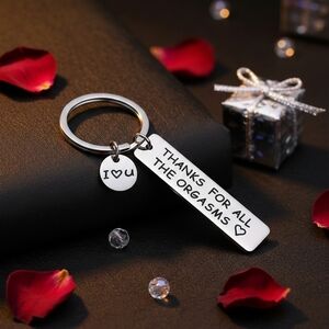 Silver Keychain with Engraved Message